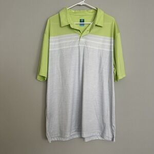 MEN'S PRO TOUR COOL PLAY Green White GOLF SHIRT * SIZE XL